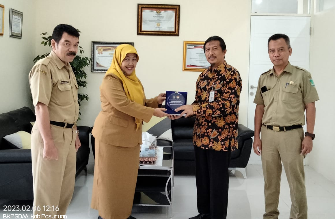 BKPSDM Kabupaten Pasuruan kedatangan tamu dari Institut Pemerintahan Dalam Negeri (IPDN) Kementerian Dalam Negeri