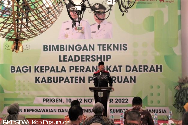 BIMBINGAN TEKNIS LEADERSHIP BAGI KEPALA PERANGKAT DAERAH  PEMERINTAH KABUPATEN PASURUAN TAHUN 2022