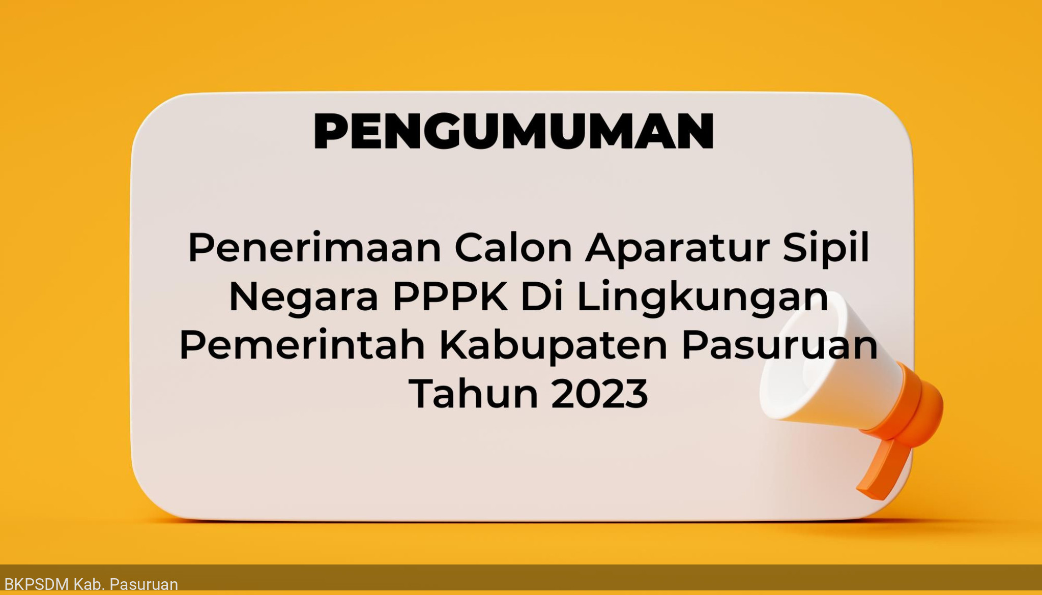 Penerimaan Calon Aparatur Sipil Negara PPPK Di Lingkungan Pemerintah Kabupaten Pasuruan Tahun Anggaran 2023